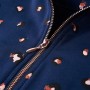 Sudadera infantil con capucha azul marino 140