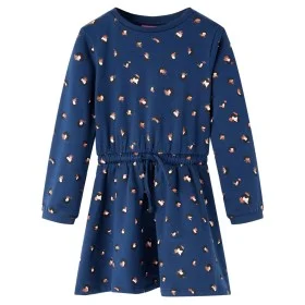 Kleid für Kinder mit langen Ärmeln in Marineblau, Größe 104. von vidaXL, Kinderkleider - Ref: Foro24-13575, Preis: 13,04 €, R...