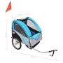 Grauer und blauer Fahrradanhänger 30 kg von vidaXL, Fahrradanhänger - Ref: Foro24-91373, Preis: 194,75 €, Rabatt: %