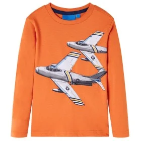 Kinder langärmliges T-Shirt in dunkelorange 104 von vidaXL, Kinder-T-Shirts - Ref: Foro24-13175, Preis: 10,18 €, Rabatt: %
