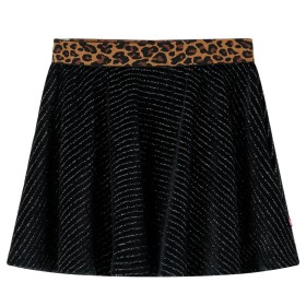 Falda infantil con cinturilla de leopardo negro 116
