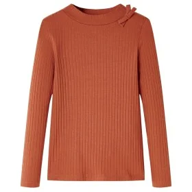 Langärmeliges Kinder-T-Shirt in Cognac-Farbe, Größe 128. von vidaXL, Kinder-T-Shirts - Ref: Foro24-14127, Preis: 11,53 €, Rab...