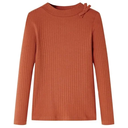 Langärmeliges Kinder-T-Shirt in Cognac-Farbe, Größe 128. von vidaXL, Kinder-T-Shirts - Ref: Foro24-14127, Preis: 11,53 €, Rab...
