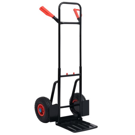Carrito de mano telescópico 200 kg negro y rojo