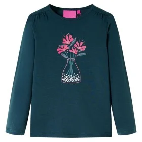 Langärmeliges dunkelgrünes Kinder-T-Shirt in Größe 128. von vidaXL, Kinder-T-Shirts - Ref: Foro24-13982, Preis: 8,85 €, Rabat...