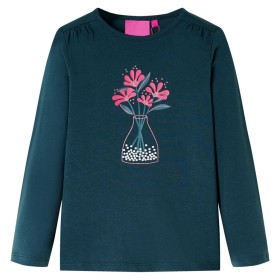 Langärmeliges dunkelgrünes Kinder-T-Shirt in Größe 128. von vidaXL, Kinder-T-Shirts - Ref: Foro24-13982, Preis: 8,94 €, Rabat...
