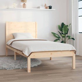 Estructura de cama madera maciza 90x190 cm en Camas y somieres | Comprar online en Foro24