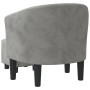 Sessel mit Hocker aus hellem grauem Samt von vidaXL, Sessel - Ref: Foro24-356477, Preis: 152,68 €, Rabatt: %
