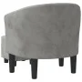Sillón con taburete terciopelo gris claro by vidaXL, Armchairs - Ref: Foro24-356477, Price: 150,57 €, Discount: %