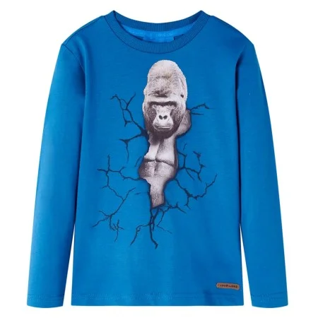 Kinder Langarmshirt in Petroleumblau Größe 128 von vidaXL, Kinder-T-Shirts - Ref: Foro24-13227, Preis: 8,59 €, Rabatt: %