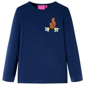 Kinder Langarmshirt in Marineblau, Größe 92. von vidaXL, Kinder-T-Shirts - Ref: Foro24-13514, Preis: 8,59 €, Rabatt: %