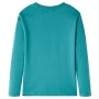 Dunkel aquamarinblaues Langarm-Kinder-T-Shirt, Größe 104. von vidaXL, Kinder-T-Shirts - Ref: Foro24-13355, Preis: 8,66 €, Rab...