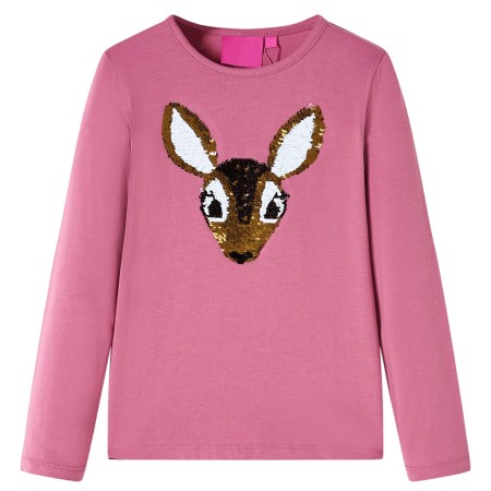 Langärmeliges Kinder-T-Shirt mit Himbeer-Pferdedruck, Größe 128. von vidaXL, Kinder-T-Shirts - Ref: Foro24-14192, Preis: 12,7...