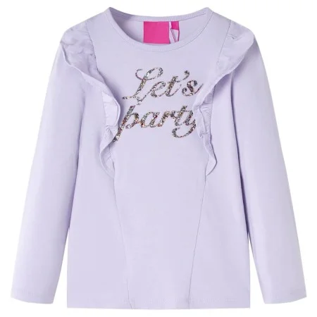 Camiseta infantil de manga larga lila claro 116 de vidaXL, Camisetas para niños - Ref: Foro24-14221, Precio: 9,17 €, Descuent...