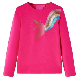 Langärmeliges Kinder-T-Shirt in leuchtendem Rosa, Größe 92. von vidaXL, Kinder-T-Shirts - Ref: Foro24-14294, Preis: 8,94 €, R...
