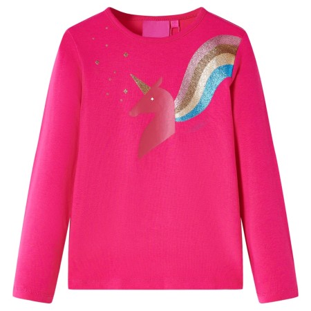 Langärmeliges Kinder-T-Shirt in leuchtendem Rosa, Größe 92. von vidaXL, Kinder-T-Shirts - Ref: Foro24-14294, Preis: 8,94 €, R...