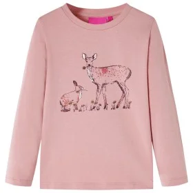Langärmeliges rosa Kinder-T-Shirt in Größe 116. von vidaXL, Kinder-T-Shirts - Ref: Foro24-14391, Preis: 8,32 €, Rabatt: %