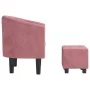 Sessel mit rosa Samt-Hocker von vidaXL, Sessel - Ref: Foro24-356482, Preis: 215,38 €, Rabatt: %