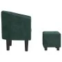 Sessel mit dunkelgrünem Samt-Hocker von vidaXL, Sessel - Ref: Foro24-356480, Preis: 200,79 €, Rabatt: %