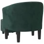 Sessel mit dunkelgrünem Samt-Hocker von vidaXL, Sessel - Ref: Foro24-356480, Preis: 200,79 €, Rabatt: %