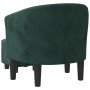Sessel mit dunkelgrünem Samt-Hocker von vidaXL, Sessel - Ref: Foro24-356480, Preis: 195,00 €, Rabatt: %