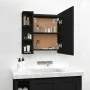 Möbel mit Spiegel und LED in Schwarz 70x16,5x60 cm von vidaXL, Badezimmerwaschtische - Ref: Foro24-833536, Preis: 74,17 €, Ra...