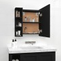 Möbel mit Spiegel und LED in Schwarz 70x16,5x60 cm von vidaXL, Badezimmerwaschtische - Ref: Foro24-833536, Preis: 75,33 €, Ra...