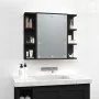 Möbel mit Spiegel und LED in Schwarz 70x16,5x60 cm von vidaXL, Badezimmerwaschtische - Ref: Foro24-833536, Preis: 74,17 €, Ra...