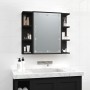 Möbel mit Spiegel und LED in Schwarz 70x16,5x60 cm von vidaXL, Badezimmerwaschtische - Ref: Foro24-833536, Preis: 75,33 €, Ra...
