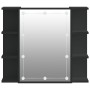 Möbel mit Spiegel und LED in Schwarz 70x16,5x60 cm von vidaXL, Badezimmerwaschtische - Ref: Foro24-833536, Preis: 75,33 €, Ra...