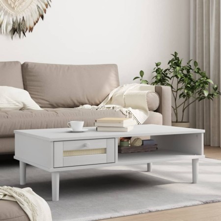 Senja Couchtisch aus Rattanoptik in Weiß aus Holz 100x55x33 cm von vidaXL, Couchtisch - Ref: Foro24-358047, Preis: 71,56 €, R...