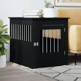 Hundekäfig aus schwarzem Ingenieurholz 64,5x80x71 cm von vidaXL, Hundehütten - Ref: Foro24-838331, Preis: 93,51 €, Rabatt: %