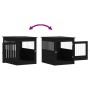 Hundekäfig aus schwarzem Ingenieurholz 64,5x80x71 cm von vidaXL, Hundehütten - Ref: Foro24-838331, Preis: 95,28 €, Rabatt: %