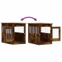 Hundekäfig aus geräucherter Eichen-Ingenieurholz 55x80x68 cm von vidaXL, Hundehütten - Ref: Foro24-838327, Preis: 87,02 €, Ra...