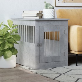 Hundekäfig aus grauem Beton-Ingenieurholz, 55x75x65 cm. von vidaXL, Hundehütten - Ref: Foro24-838319, Preis: 89,02 €, Rabatt: %