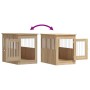 Jaula para perros madera de ingeniería roble Sonoma 55x80x68 cm by vidaXL, Dog kennels - Ref: Foro24-838325, Price: 83,15 €, ...