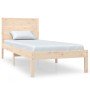 Estructura de cama sin colchón madera maciza de pino 100x200 cm