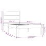 Estructura de cama sin colchón madera maciza de pino 100x200 cm