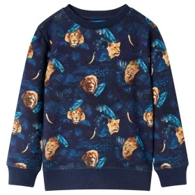 Kinderhoodie in Marineblau, Größe 128 von vidaXL, Kinder-T-Shirts - Ref: Foro24-13317, Preis: 12,91 €, Rabatt: %