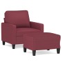 Roter Stoffsessel mit Hocker 60 cm von vidaXL, Sofas - Ref: Foro24-3201035, Preis: 190,14 €, Rabatt: %