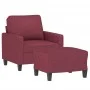 Red fabric armchair with stool 60 cm by vidaXL, Sofas - Ref: Foro24-3201035, Price: 187,38 €, Discount: %