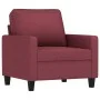 Red fabric armchair with stool 60 cm by vidaXL, Sofas - Ref: Foro24-3201035, Price: 187,38 €, Discount: %