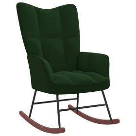 Dunkelgrüner Schaukelstuhl aus Samt von vidaXL, Schaukelstühle - Ref: Foro24-328141, Preis: 125,39 €, Rabatt: %