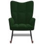 Silla mecedora de terciopelo verde oscuro de vidaXL, Mecedoras - Ref: Foro24-328141, Precio: 118,96 €, Descuento: %