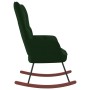 Silla mecedora de terciopelo verde oscuro de vidaXL, Mecedoras - Ref: Foro24-328141, Precio: 118,96 €, Descuento: %