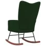 Dunkelgrüner Schaukelstuhl aus Samt von vidaXL, Schaukelstühle - Ref: Foro24-328141, Preis: 126,61 €, Rabatt: %