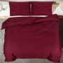Bettbezug-Set aus heller Mikrofaser in Burgunderrot, 200 x 200 cm von vidaXL, Bettbezüge - Ref: Foro24-136031, Preis: 22,74 €...