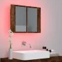 LED-Spiegelschrank aus geräuchertem Eichenholz, 60 x 12 x 45 cm von vidaXL, Badezimmerwaschtische - Ref: Foro24-822841, Preis...