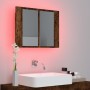 Smoked oak wood LED mirror cabinet 60x12x45 cm by vidaXL, bathroom vanities - Ref: Foro24-822841, Price: 59,56 €, Discount: %