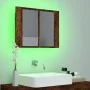 LED-Spiegelschrank aus geräuchertem Eichenholz, 60 x 12 x 45 cm von vidaXL, Badezimmerwaschtische - Ref: Foro24-822841, Preis...